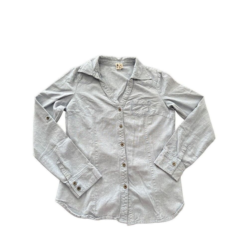 Girl Krazy kids chambray Long sleeve shirt size S